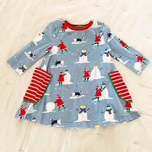 Mini Boden Girls Snowman Tunic Top 5-6y